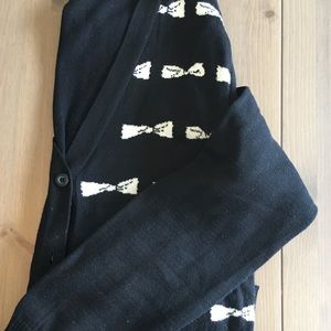 Bow print cardigan